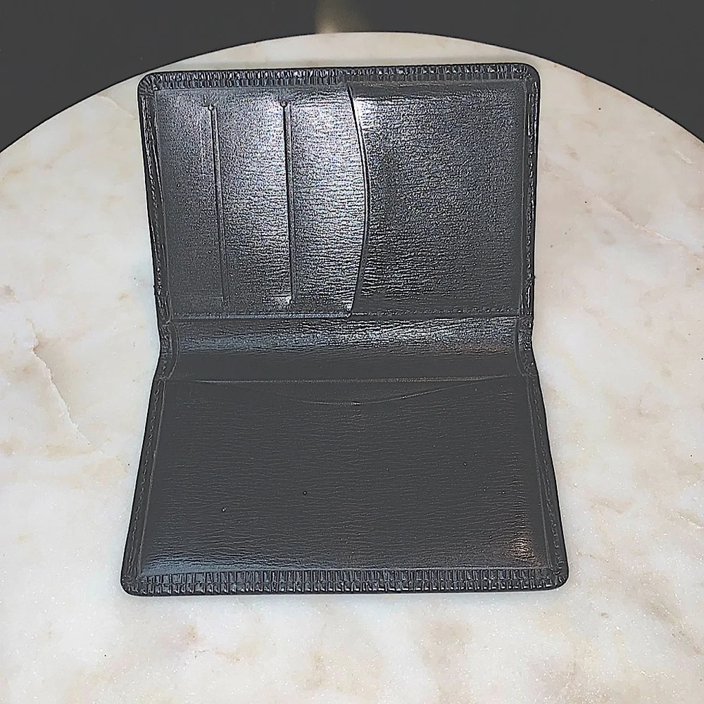 LOUIS VUITTON POCHETTE BLACK EPI LEATHER VINTAGE CARDHOLDER WALLET FRANCE